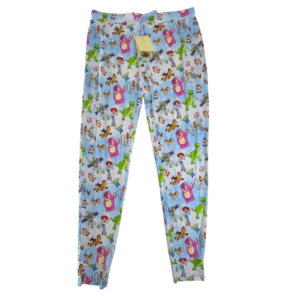Little Snuggles Toy Story Pajama Pants Women XL Blue Bamboo Jogger Lounge Disney